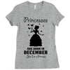Princesses Are Born In December Ladies Fitted T-Shirt