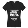 i never imagined i would be a super cool carcinoid cancer warrior kill Women's V-Neck T-Shirt