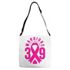end breast cancer   39 warriors Adjustable Strap Totes