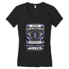 Never Underestimate The Strength Of A Hodgkins Cancer Warrior Women's V-Neck T-Shirt