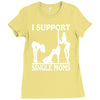 i support single moms Ladies Fitted T-Shirt