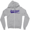 scotland born and raised retro white &amp; navy international country Zipper Hoodie