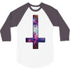 inverted galaxy cross funny  religion banter space fashion new 3/4 Sleeve Shirt