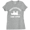 pro cow tipper tipping funny Ladies Fitted T-Shirt