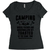 Camping Where Friends And Marshmallow Get Toasted At The Same Time Women's Triblend Scoop T-shirt
