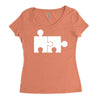 rude jigsaw ideal birthday present or gift Women's Triblend Scoop T-shirt