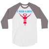 i need a hug 3/4 Sleeve Shirt