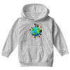 animal polygon around the planet Youth Hoodie