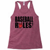 baseball rules Racerback Tank