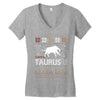 santa taurus christmas ugly t shirts Women's V-Neck T-Shirt