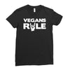 vegans rule Ladies Fitted T-Shirt