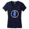 blue cid wave lock Women's V-Neck T-Shirt