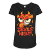 devils night Maternity Scoop Neck T-shirt