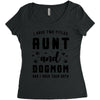 i have two titles aunt and dogmom and i rock them both Women's Triblend Scoop T-shirt