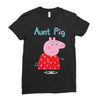 peppa pig aunt pig Ladies Fitted T-Shirt