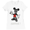 mickey mouse la face cachee en Ladies Fitted T-Shirt