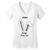 some bunny loves me Women's V-Neck T-Shirt