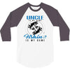 Uncle is my Name Fishing Is My Game 3/4 Sleeve Shirt