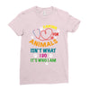 caring for animals isn't what i do it's who i am Ladies Fitted T-Shirt