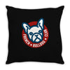 french bulldog club Throw Pillow