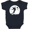 skiier moon moonlight silhouett Baby Bodysuit