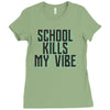 school kills my vibe Ladies Fitted T-Shirt