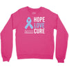 hope love cure stomach cancer awareness Crewneck Sweatshirt