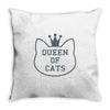 queen of cats Throw Pillow