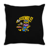 assemble! (yellow outline) Throw Pillow