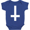 wasted youth inverted cross indie geek swag funny Baby Bodysuit