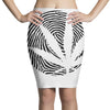 cannabis fingerprinting (black) Pencil Skirts