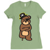 pirate bear Ladies Fitted T-Shirt