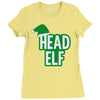 christmas head elf Ladies Fitted T-Shirt