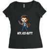 hey, ass butt! Women's Triblend Scoop T-shirt