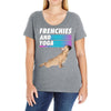 frenchies and yoga Ladies Curvy T-Shirt