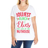jolliest bunch of elves this side of the nuthouse Ladies Curvy T-Shirt