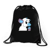 arctic fox adopt Drawstring Bags