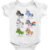 unicorn funny Baby Bodysuit