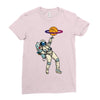 astronaut basketball planet Ladies Fitted T-Shirt