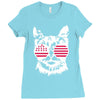 cat usa Ladies Fitted T-Shirt