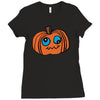 goofy pumpkin Ladies Fitted T-Shirt