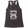 July Girls Are Sunshine Mixed With A Little Hurricane Racerback Tank