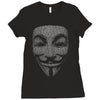 v for vendetta mask guy fawkes cool girls womens cotton t shirt dw01 Ladies Fitted T-Shirt