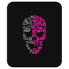 two coloured patterned skull   mens funny Mousepad