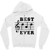 Best Dad Ever Funny Music Note Zipper Hoodie