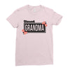 blessed grandma with flower Ladies Fitted T-Shirt