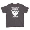 funny beards printed Youth Tee