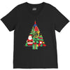 christmas tree made of bells stocking santa V-Neck Tee