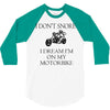 motorbike i don't snore biker's biker 3/4 Sleeve Shirt