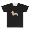dachshund flower All Over Men's T-shirt